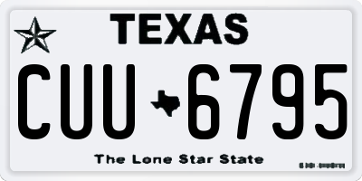 TX license plate CUU6795