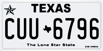TX license plate CUU6796
