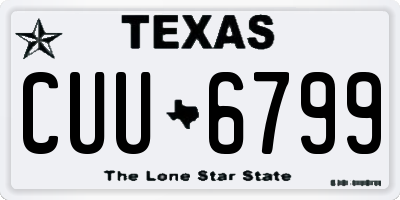 TX license plate CUU6799