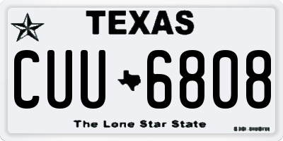 TX license plate CUU6808