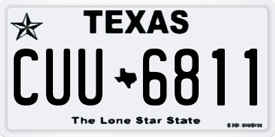 TX license plate CUU6811