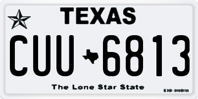 TX license plate CUU6813