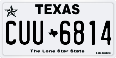 TX license plate CUU6814