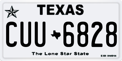 TX license plate CUU6828
