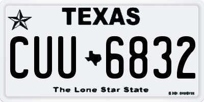 TX license plate CUU6832