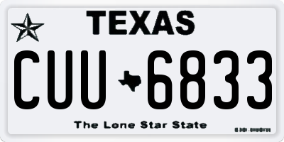 TX license plate CUU6833