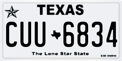 TX license plate CUU6834