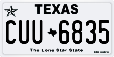 TX license plate CUU6835