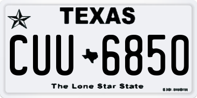 TX license plate CUU6850