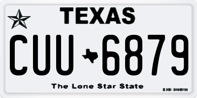 TX license plate CUU6879