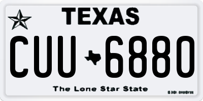 TX license plate CUU6880