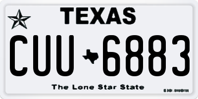 TX license plate CUU6883