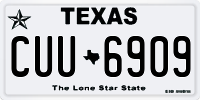 TX license plate CUU6909