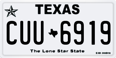 TX license plate CUU6919