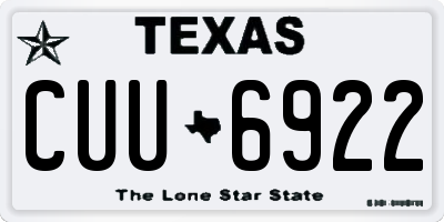 TX license plate CUU6922