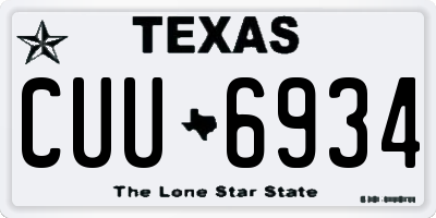 TX license plate CUU6934