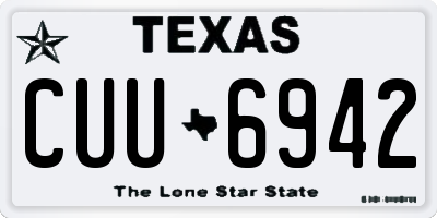 TX license plate CUU6942