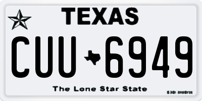 TX license plate CUU6949