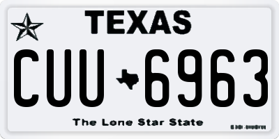 TX license plate CUU6963