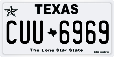 TX license plate CUU6969