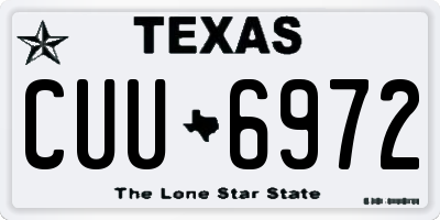 TX license plate CUU6972