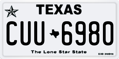 TX license plate CUU6980