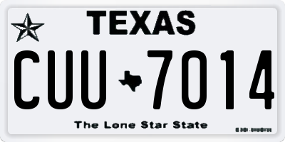 TX license plate CUU7014