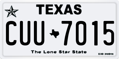 TX license plate CUU7015
