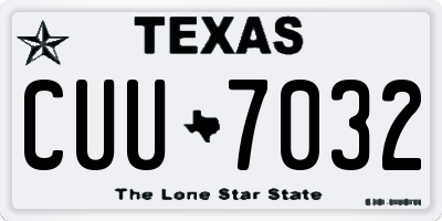 TX license plate CUU7032