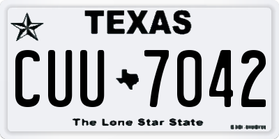 TX license plate CUU7042
