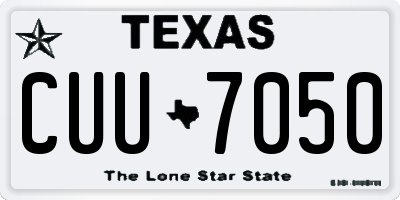 TX license plate CUU7050