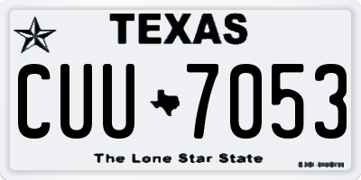 TX license plate CUU7053