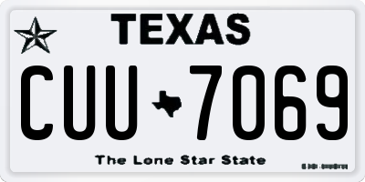 TX license plate CUU7069