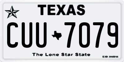 TX license plate CUU7079