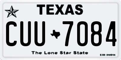 TX license plate CUU7084