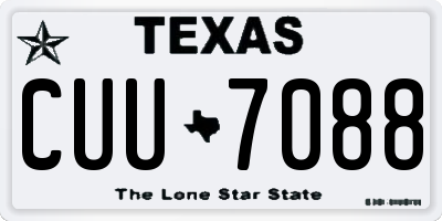 TX license plate CUU7088
