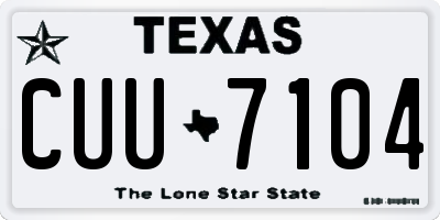 TX license plate CUU7104