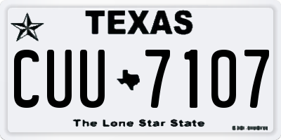 TX license plate CUU7107