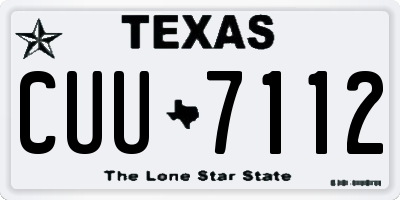 TX license plate CUU7112