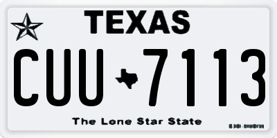 TX license plate CUU7113