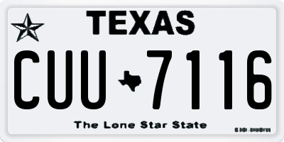 TX license plate CUU7116