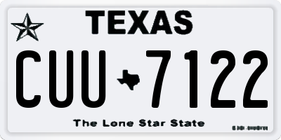 TX license plate CUU7122