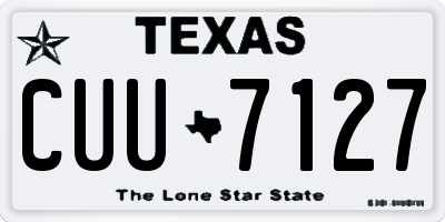 TX license plate CUU7127