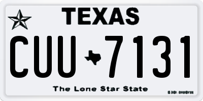 TX license plate CUU7131
