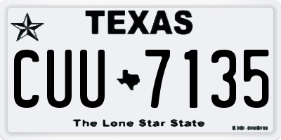 TX license plate CUU7135