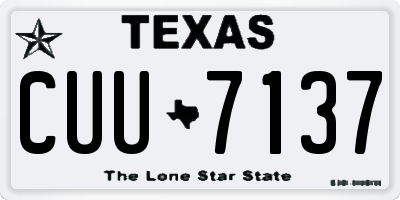 TX license plate CUU7137