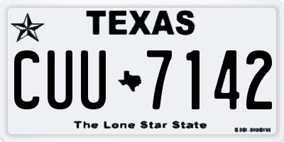 TX license plate CUU7142