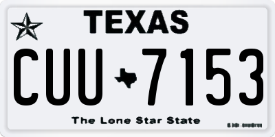 TX license plate CUU7153