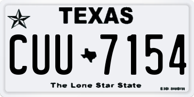 TX license plate CUU7154