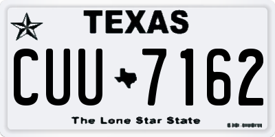 TX license plate CUU7162